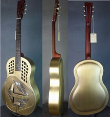 Handmade Brass Body Resonator Guitar