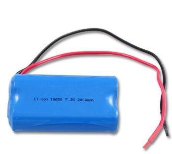 Li-Ion 18650 7.4V 2000mAh rechargeable battery pack FULLY PROTECTED with PCB