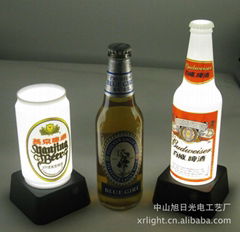 旭日  产品 啤酒瓶 可乐罐吧台灯 可贴logo广告