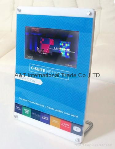 7 inch HD LCD Acrylic Video Display with Full Color Imprint
