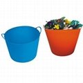Flexible plastic buckets