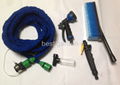 x hose with  hose nozzle and car wash brush  3