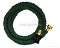 x hose with brass couplings and hose nozzle