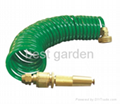 Coil Hose with brass male and female connector