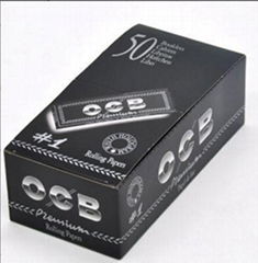 OCB Smoking Rolling Papers 70*45mm Black 50booklets 