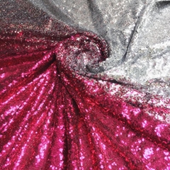 Width 130CM Gradient Sequins Fabric Rose Gold Black Red DIY Sparkly Fabric 