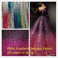 Width 130CM Gradient Sequins Fabric Rose Gold Black Red DIY Sparkly Fabric  20