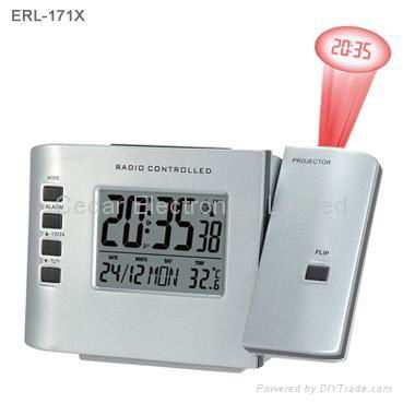 Radio Controlled Projection Clock with LCD Calendar 2