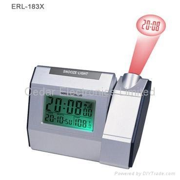 Radio Controlled Projection Clock with LCD Calendar 3