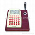 LCD Calendar Calculator on Stationery Wood Base 2