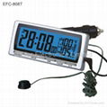 Car Digital Clock with Indoor / Outdoor Thermometer 2