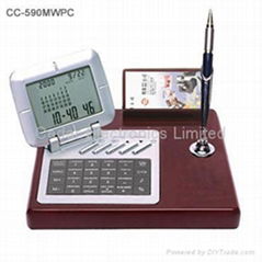 Desktop Perpetual Calendar w/ World Clock and Calculator