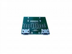 MICRO USB 5P母座*2PCS测试治具（测试板、测试