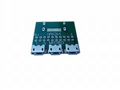 MICRO USB 5P母座*3PCS测试治具（测试板、测试头）