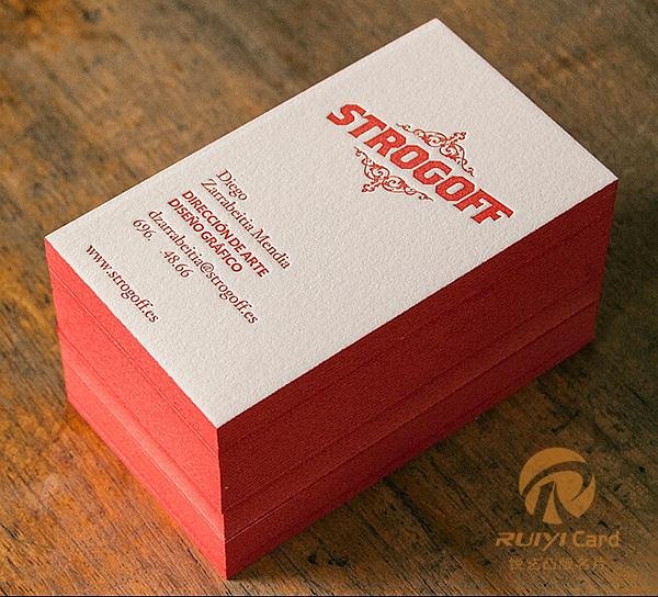 Letterpress printing cotton business card, luxury letterpress business card 4