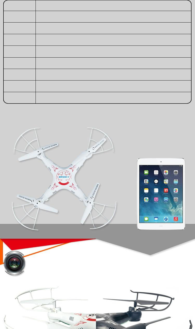 UPDATED SYMA X5SW-1 WIFI RC Drone fpv Quadcopter with Camera Headless 4