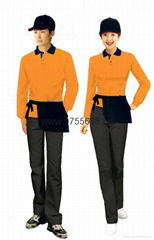 The new process in restaurant waiter work clothing work clothes