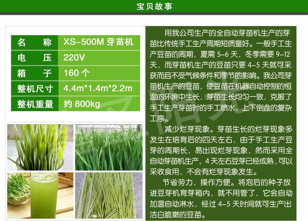 大型全自动豆芽转绿机大容量芽苗菜机器催芽机高产量芽苗菜机特价 2
