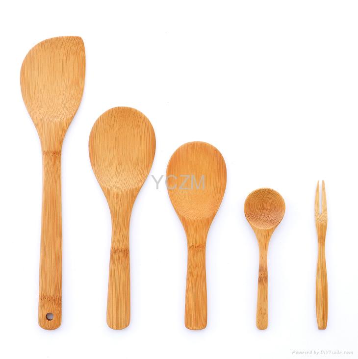 YCZM Carbonized Bamboo Food Spoon