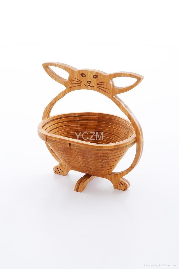YCZM 竹製水果籃(可愛龍貓版) 3