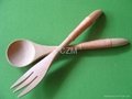 YCZM  Bamboo Soupspoon And Fork (Ties Up The Rope)
