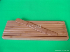 YCZM Bread Cutting Board and Bamboo Knife