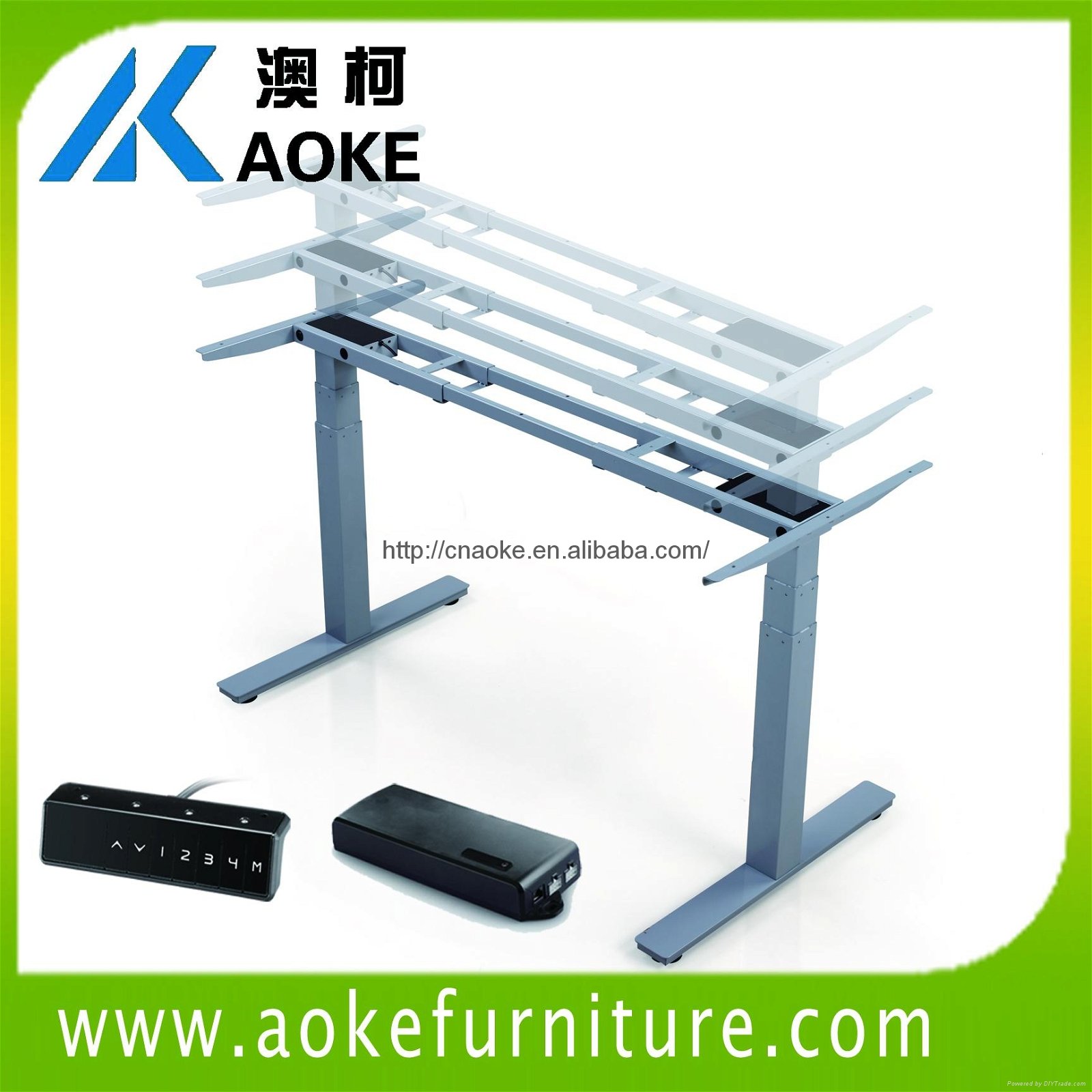 AOKE AK2RT-ZF3 dual motor adjustable height desk 4