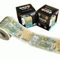 Money printed toilet roll