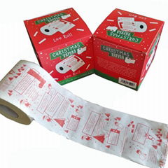 Printed Christmas color toilet paper