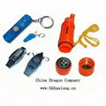 Sell multifuctional 5in 1 whistle with compass and thermomter 1