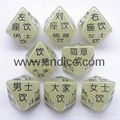 Fluorescent dice