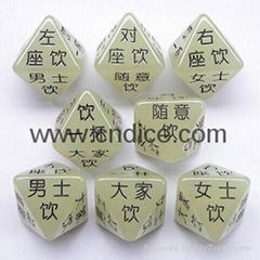 Fluorescent dice