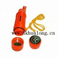 Sell multifuctional 5in 1 whistle with compass and thermomter 2