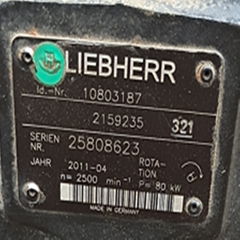 LIEBHERR R556 MOTOR10803187 HYDRAULIC PUMP 2159235