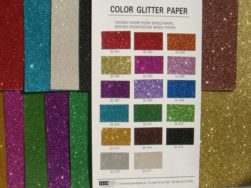 COLOR GLITTER PAPER FOR CRAFT WORK AND WRAPPING