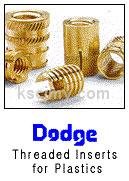 Dodge黃銅鑲嵌件，鑲嵌螺母 