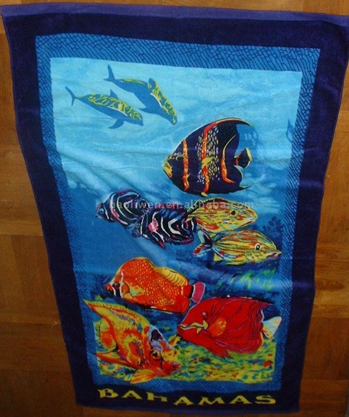 Velour Printed Beach Towel 2