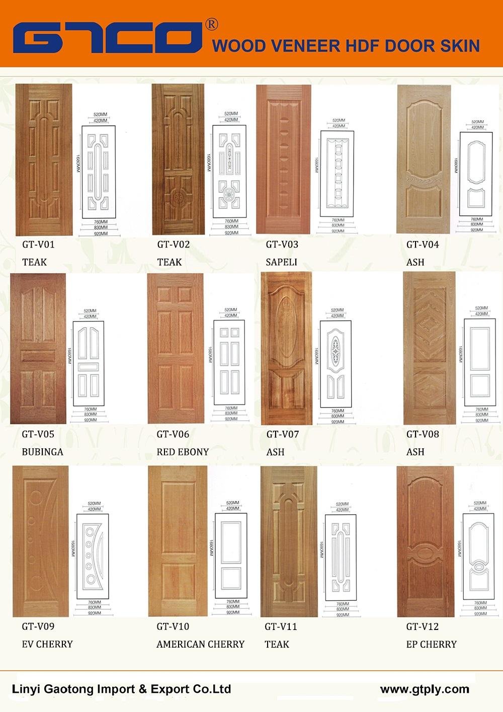 Nature Wood Veneer HDF Door Skin Catalogue