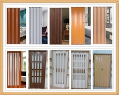 Partition Wall PVC Folding Door / Plastic Accordion Sliding Doors / Toilet Door