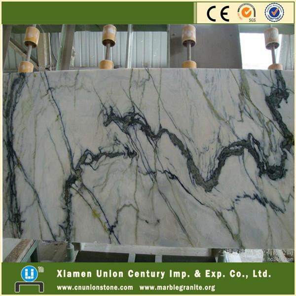 Clivia white marble with green vein