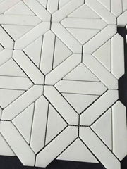 Pure white marble mosaic