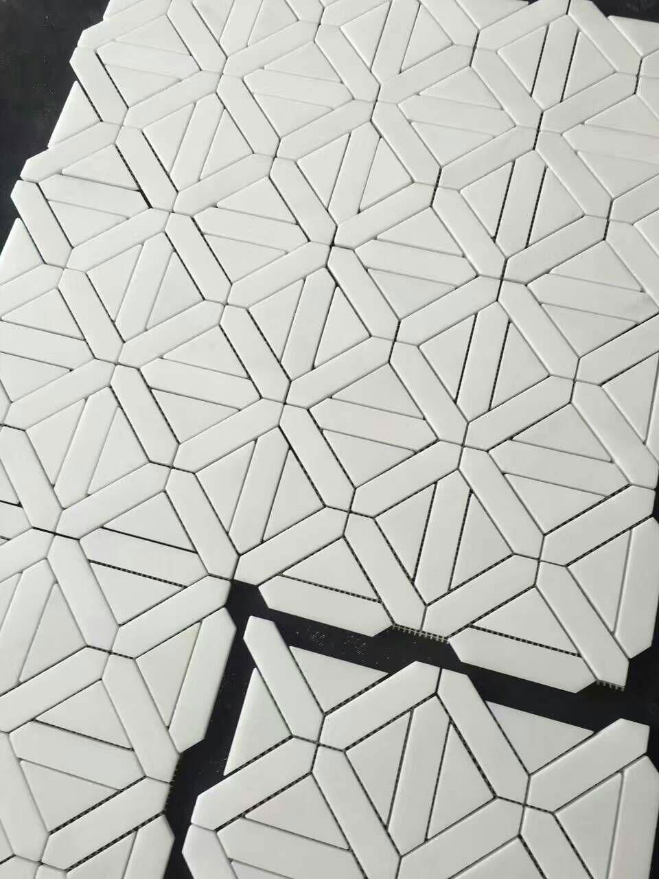 Pure white marble mosaic 3