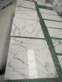 white calacatta 10mm thick marble tile