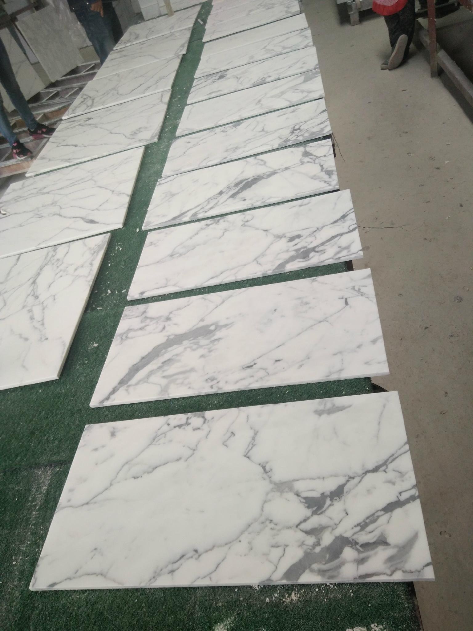 white calacatta 10mm thick marble tile 5