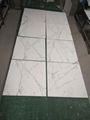 white calacatta 10mm thick marble tile 10