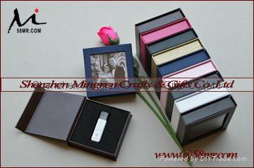 Magnet Wedding Linen USB Flash Drive Storage Packaging Gift Box 3