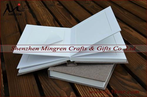 DIY Wedding Leather Fabric Linen Cloth Self Adhesive Peel and Stick Photo Album 5