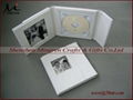 White Wedding Leather Fabric Linen CD DVD Case