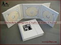 White Wedding Leather Fabric Linen CD DVD Case 5