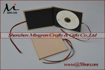 Elegant Wedding Fabic Linen CD DVD Album Folio 3